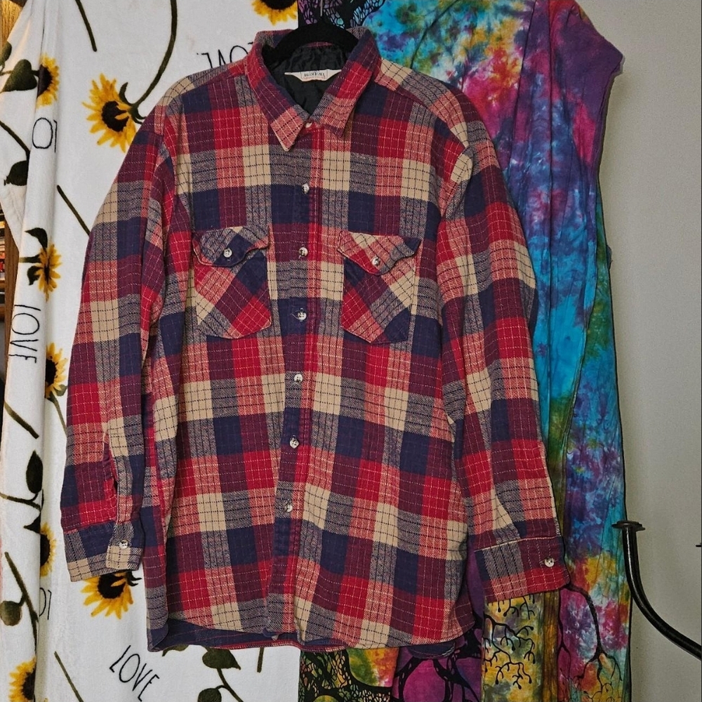 Vintage Red Head Red Plaid Button up jacket. Size 3X